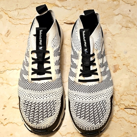 🛑 NWOT Timberland PRO Flex Womens Cream/Black Radius Knit Safety Toe Work Shoes - Picture 2 of 5